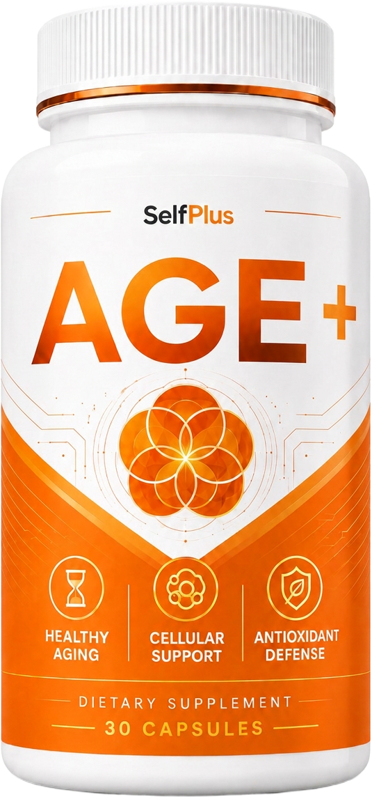 SelfPlus AGE+ Resveratrol Formula bottle, 30 capsules
